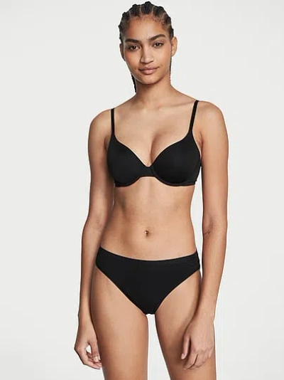 Victoria's Secret Stretch Cotton Bikini Panty In Black