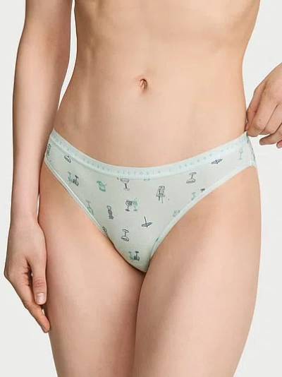 Victoria's Secret Stretch Cotton Bikini Panty In Blue