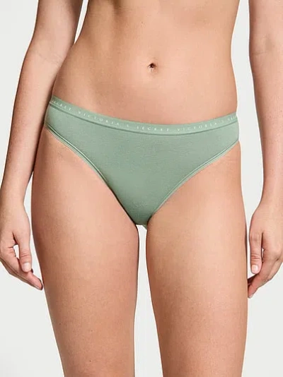 Victoria's Secret Stretch Cotton Bikini Panty In Green