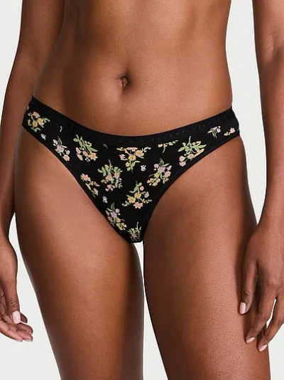 Victoria's Secret Stretch Cotton Bikini Panty In Black