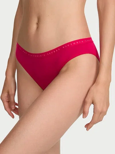 Victoria's Secret Stretch Cotton Bikini Panty In Red