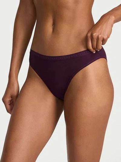 Victoria's Secret Stretch Cotton Bikini Panty In Purple