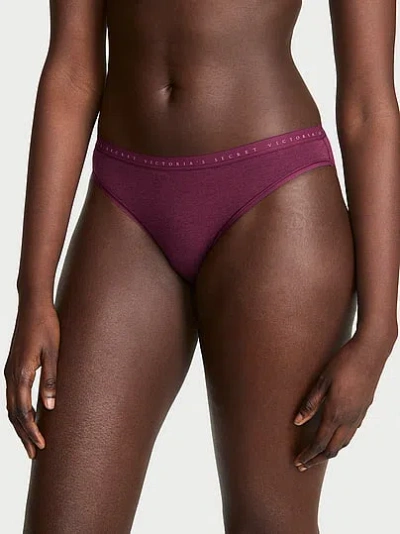 Victoria's Secret Stretch Cotton Bikini Panty In Purple