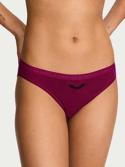 Victoria's Secret Stretch Cotton Halloween Bikini Panty In Purple