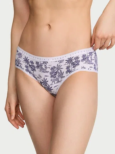 Victoria's Secret Stretch Cotton Hiphugger Panty In Blue