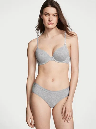 Victoria's Secret Stretch Cotton Hiphugger Panty In Gray