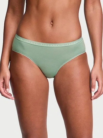 Victoria's Secret Stretch Cotton Hiphugger Panty In Green