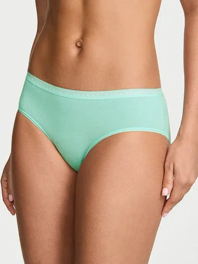 Victoria's Secret Stretch Cotton Hiphugger Panty In Green
