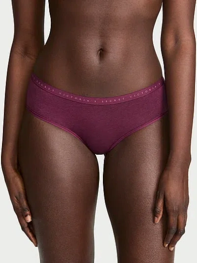 Victoria's Secret Stretch Cotton Hiphugger Panty In Purple