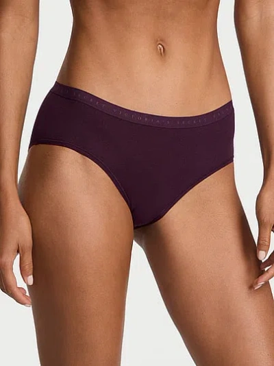 Victoria's Secret Stretch Cotton Hiphugger Panty In Purple