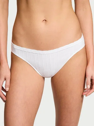 Victoria's Secret Stretch Cotton Rib Bikini Panty In White