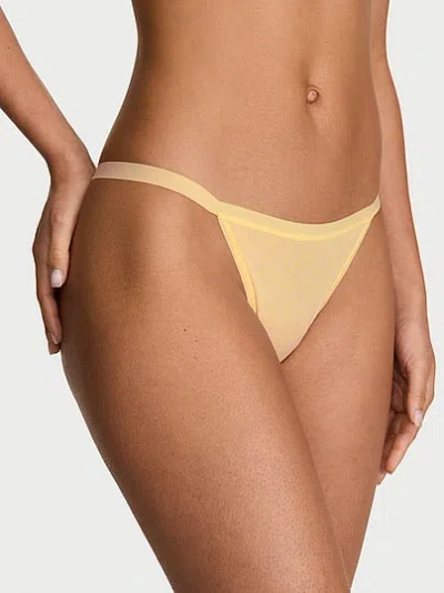 Victoria's Secret Stretch Cotton String Bikini Panty In Yellow