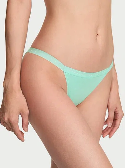 Victoria's Secret Stretch Cotton String Bikini Panty In Green