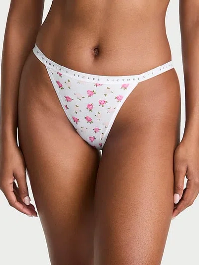 Victoria's Secret Stretch Cotton String Bikini Panty In White
