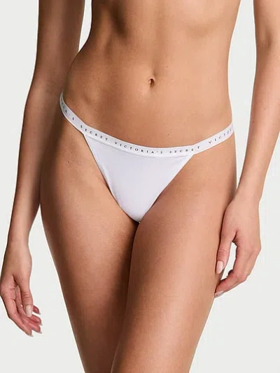 Victoria's Secret Stretch Cotton V-string Panty In White