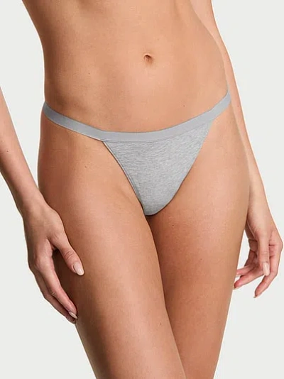 Victoria's Secret Stretch Cotton V-string Panty In Gray