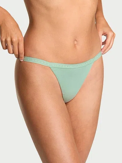 Victoria's Secret Stretch Cotton V-string Panty In Green