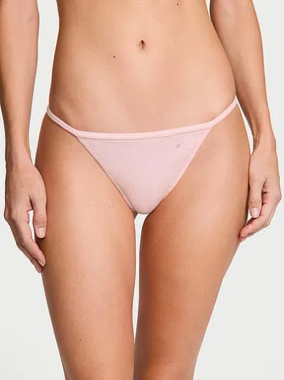 Victoria's Secret Stretch Cotton V-string Panty In Pink