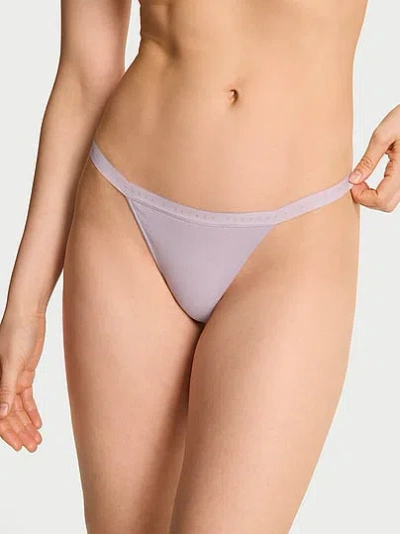 Victoria's Secret Stretch Cotton V-string Panty In Blue