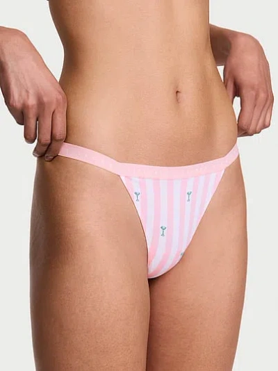 Victoria's Secret Stretch Cotton V-string Panty In Multi