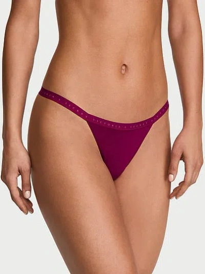 Victoria's Secret Stretch Cotton V-string Panty In Pink