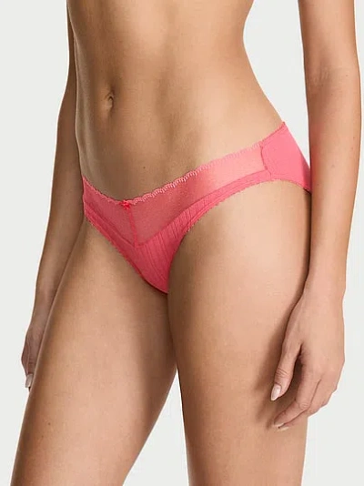 Victoria's Secret Stretch Pointelle Bikini Panty In Pink