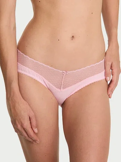 Victoria's Secret Stretch Pointelle Hiphugger Panty In Pink