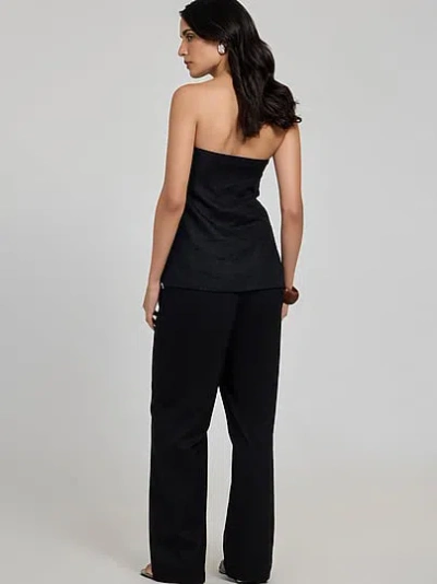 Victoria's Secret Summer Away Rhode Linen Pants In Black