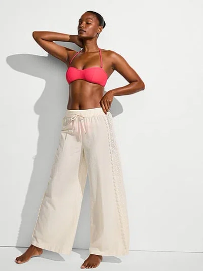 Victoria's Secret Swim Beachwear Linen Lace-trim Pants