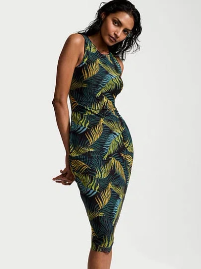 Victoria's Secret Swim Beachwear Mesh Midi Dress In Green