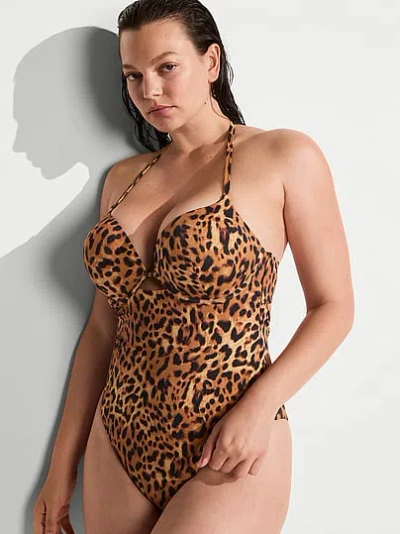 Victoria's Secret Swim Bombshell Add-2-cups One-piece Swimsuit In Brown