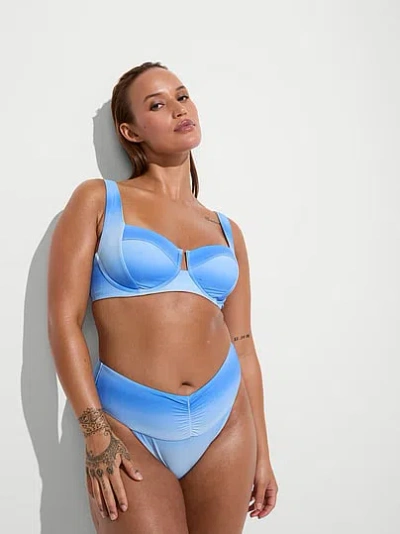 Victoria's Secret Swim Essential Full-coverage Bikini Top In Blue