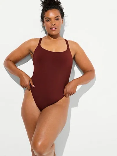 Victoria's Secret Swim Itsy Cross-back One-piece Swimsuit In Red