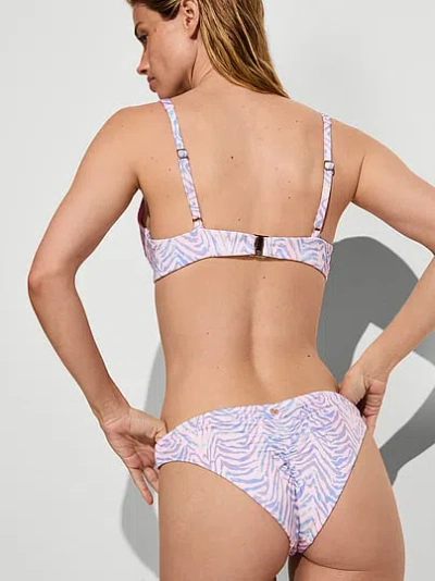 Victoria's Secret Swim Ruched Cheeky Bikini Bottom In Blue