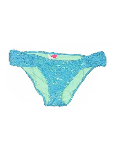 Pre-owned Victoria's Secret Swimsuit Bottoms In Blue