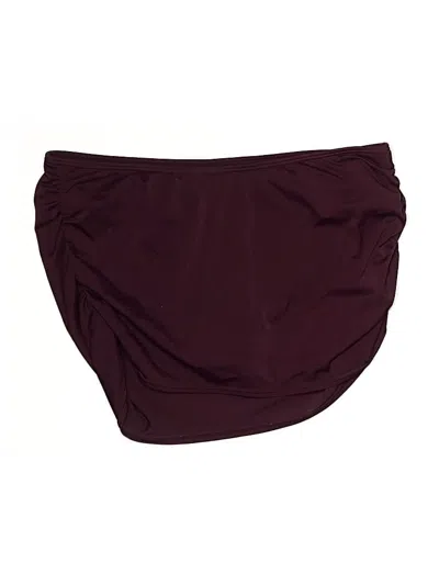 Pre-owned Victoria's Secret Swimsuit Bottoms In Burgundy