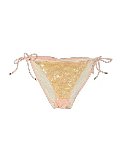 Pre-owned Victoria's Secret Swimsuit Bottoms In Gold
