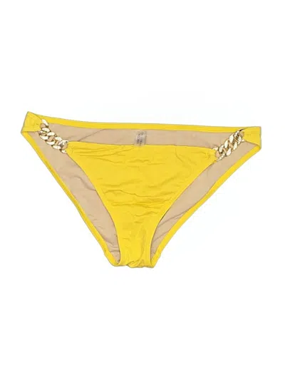 Pre-owned Victoria's Secret Swimsuit Bottoms In Gold