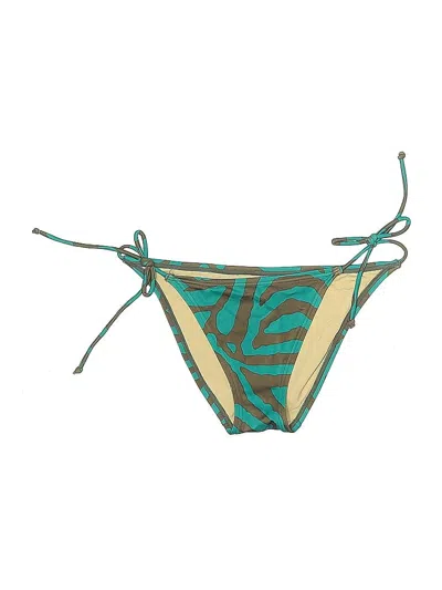 Pre-owned Victoria's Secret Swimsuit Bottoms In Green