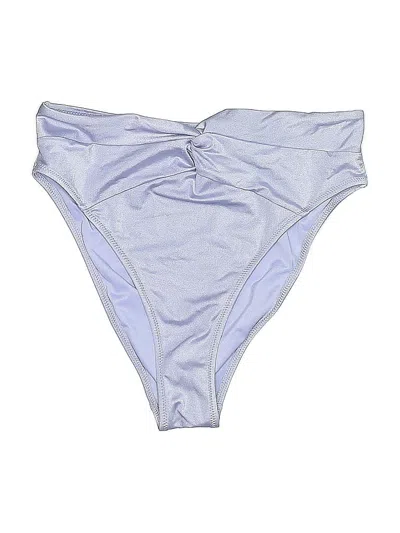 Pre-owned Victoria's Secret Swimsuit Bottoms In Silver