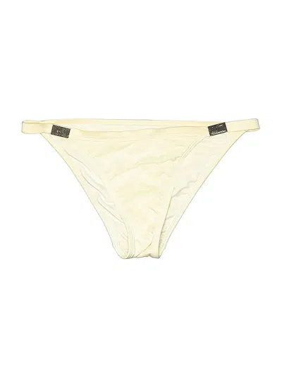 Pre-owned Victoria's Secret Swimsuit Bottoms In White
