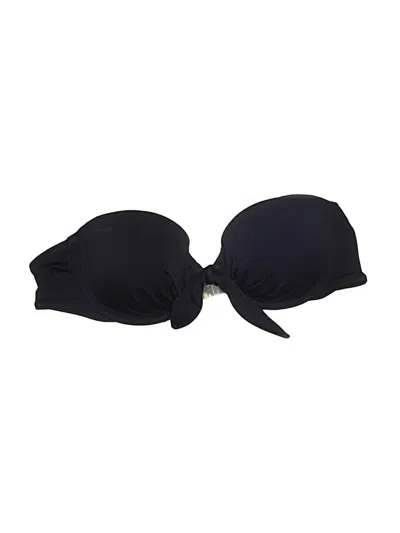 Pre-owned Victoria's Secret Swimsuit Top Black Solid Pattern Swimwear
