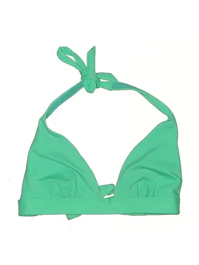 Pre-owned Victoria's Secret Swimsuit Top Blue Solid Pattern Swimwear