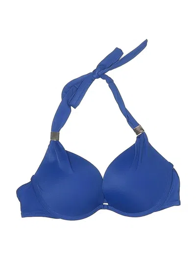 Pre-owned Victoria's Secret Swimsuit Top Blue Swimwear