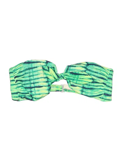 Pre-owned Victoria's Secret Swimsuit Top Green Tie-dye Pattern Swimwear
