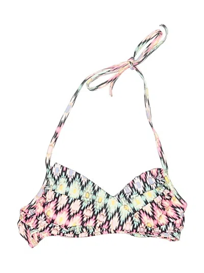 Pre-owned Victoria's Secret Swimsuit Top Pink Print Pattern Swimwear