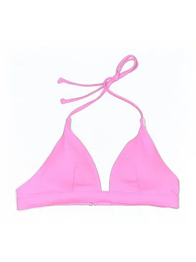 Pre-owned Victoria's Secret Swimsuit Top Pink Solid Pattern Swimwear