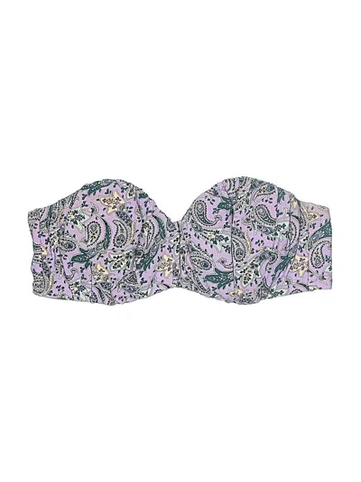 Pre-owned Victoria's Secret Swimsuit Top Purple Paisley Pattern Swimwear