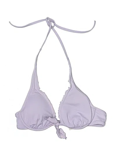 Pre-owned Victoria's Secret Swimsuit Top Purple Solid Pattern Swimwear