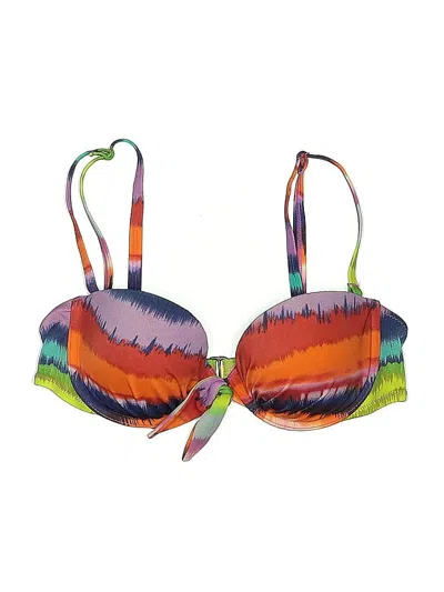 Pre-owned Victoria's Secret Swimsuit Top Purple Tie-dye Pattern Swimwear